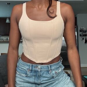 Tan Crop Top